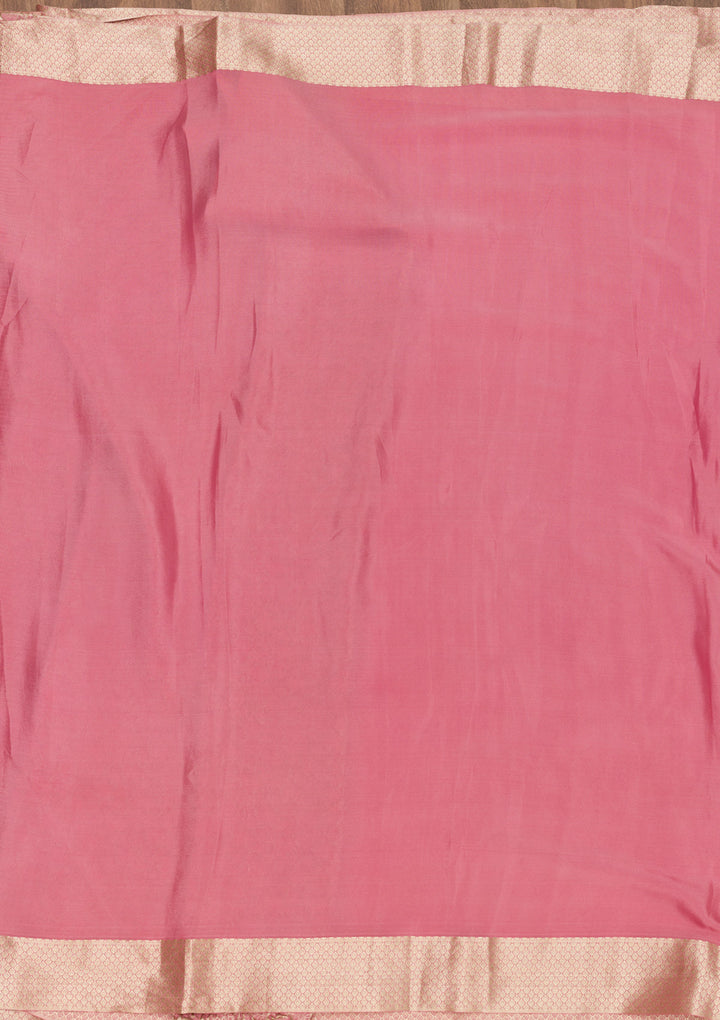 Pink Zariwork Banarasi Pure Silk Saree