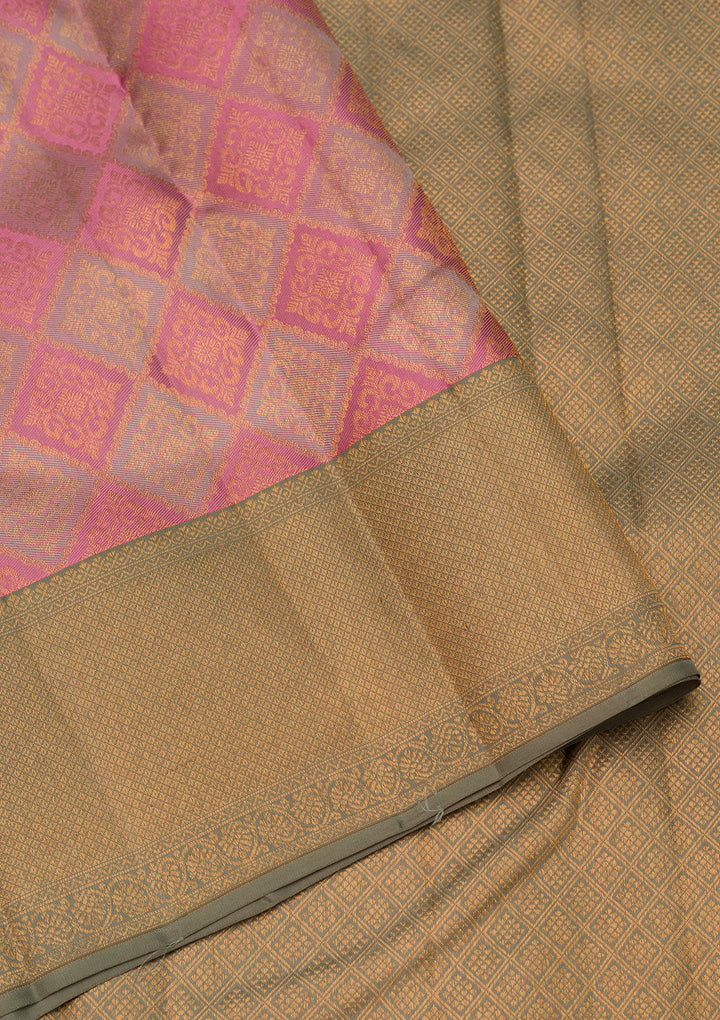 Pink Zariwork Pure Silk Saree