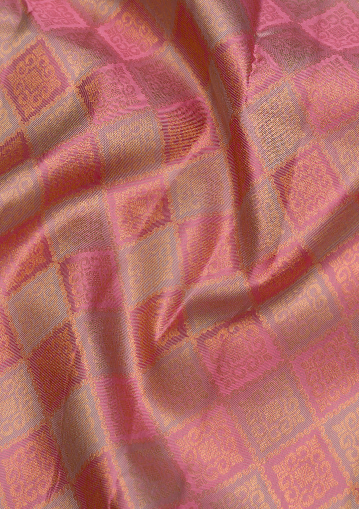 Pink Zariwork Pure Silk Saree