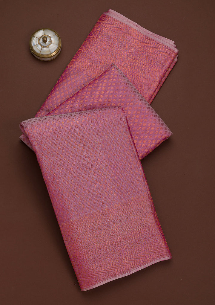 Pink Zariwork Pure Silk Saree