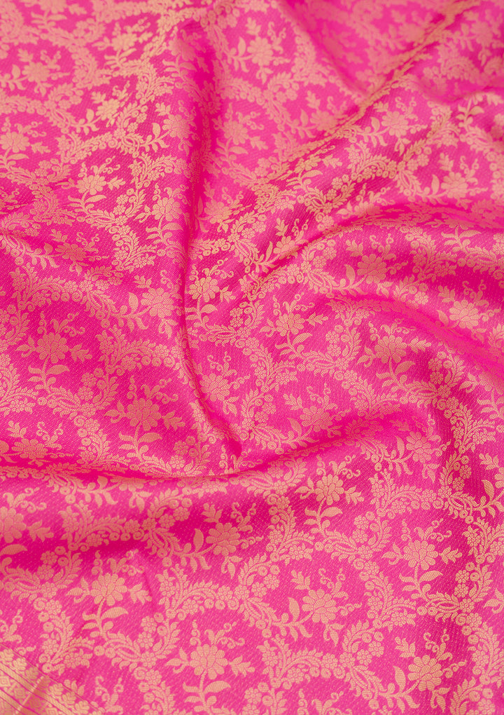 Pink Zariwork Pure Silk Saree