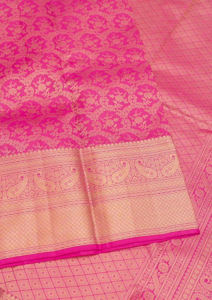 Pink Zariwork Pure Silk Saree