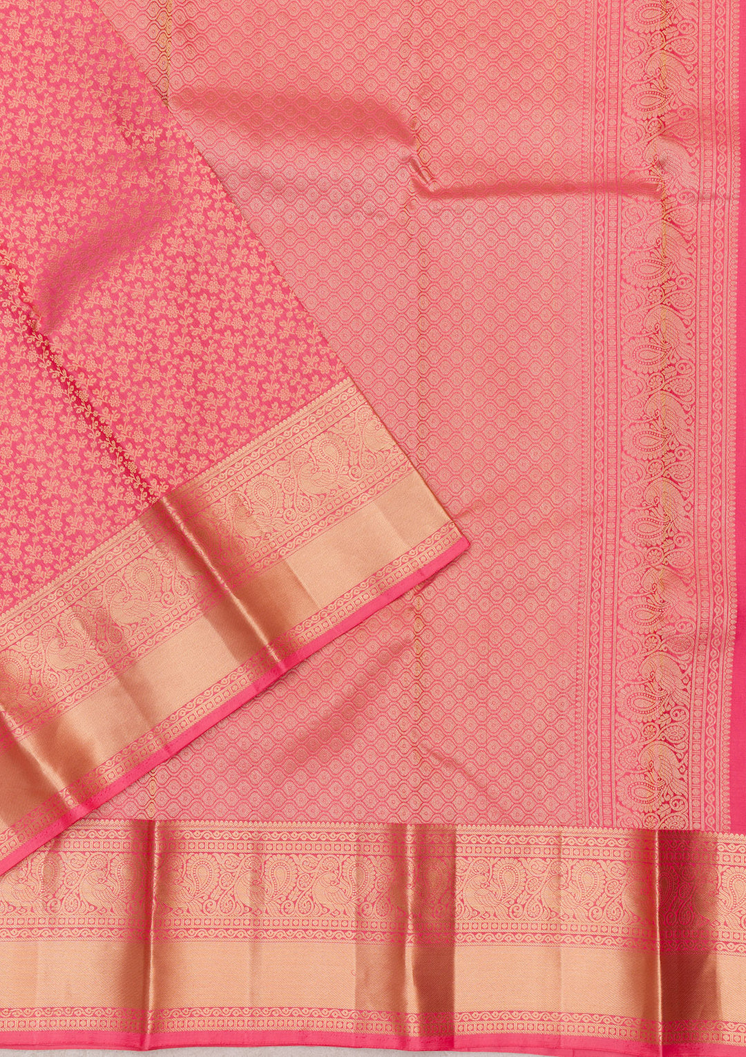 Pink Zariwork Kanjivaram Pure Silk Saree