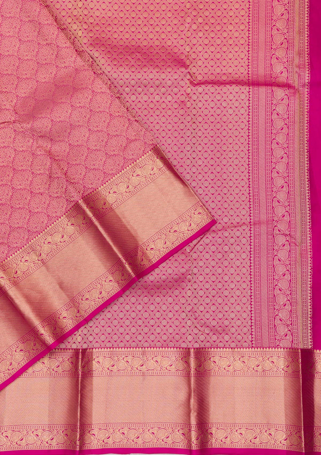 Pink Zariwork Kanjivaram Pure Silk Saree