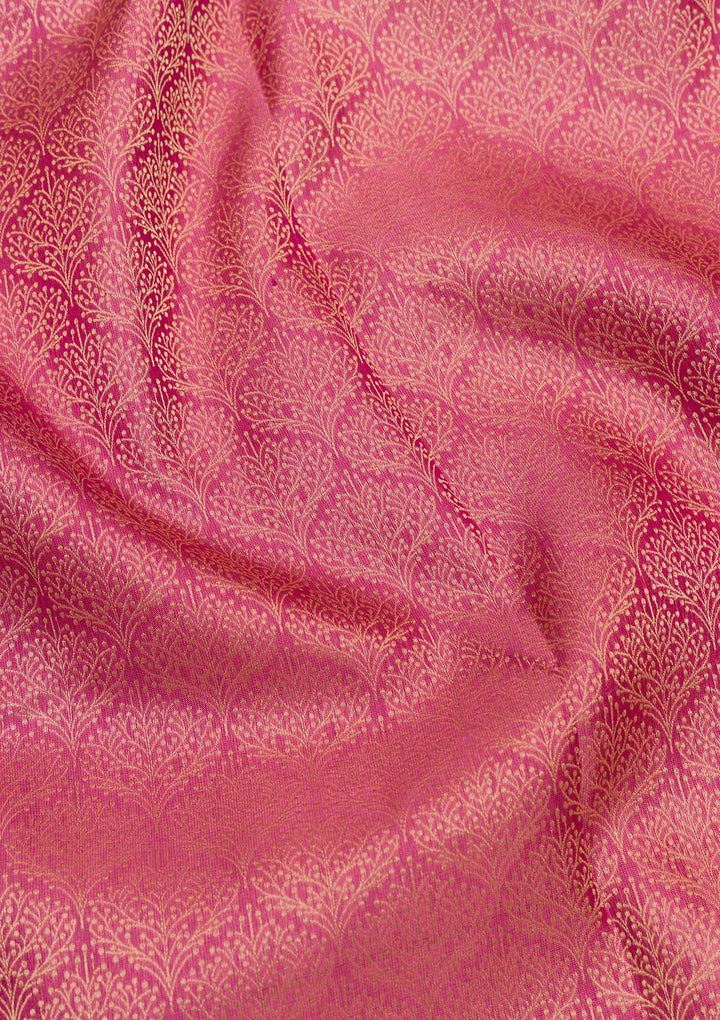 Pink Zariwork Kanjivaram Pure Silk Saree