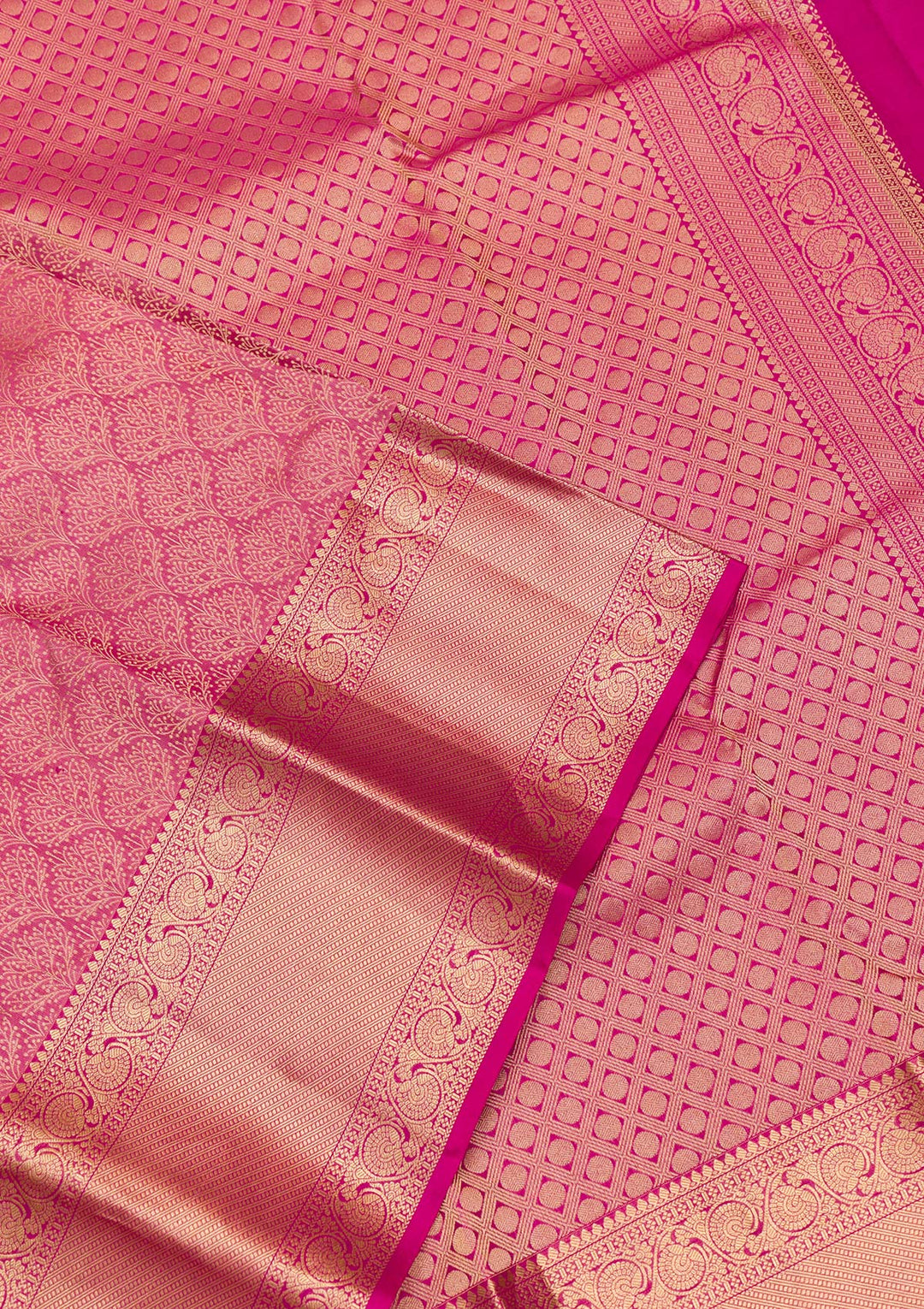 Pink Zariwork Kanjivaram Pure Silk Saree