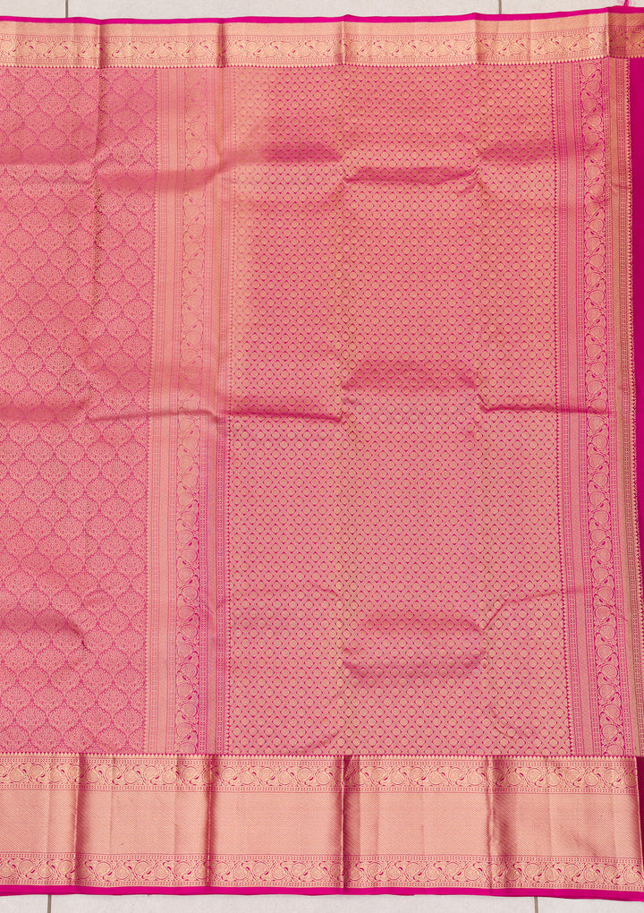 Pink Zariwork Kanjivaram Pure Silk Saree