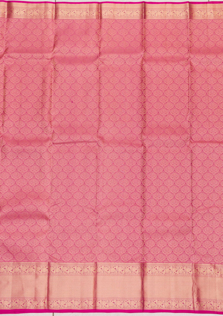 Pink Zariwork Kanjivaram Pure Silk Saree