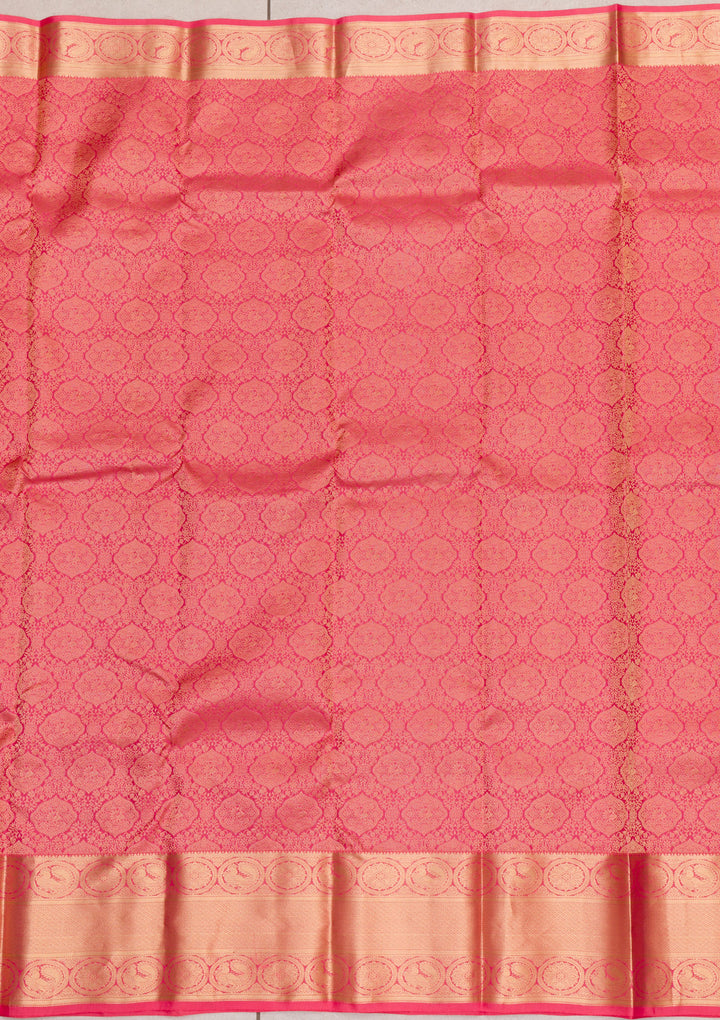 Pink Zariwork Kanjivaram Pure Silk Saree
