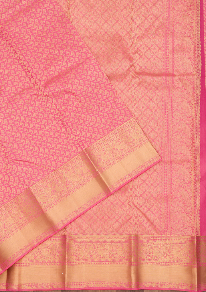 Pink Zariwork Pure Silk Saree