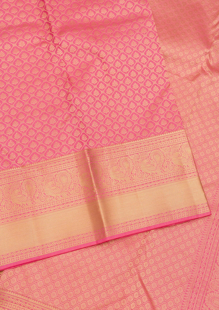 Pink Zariwork Pure Silk Saree