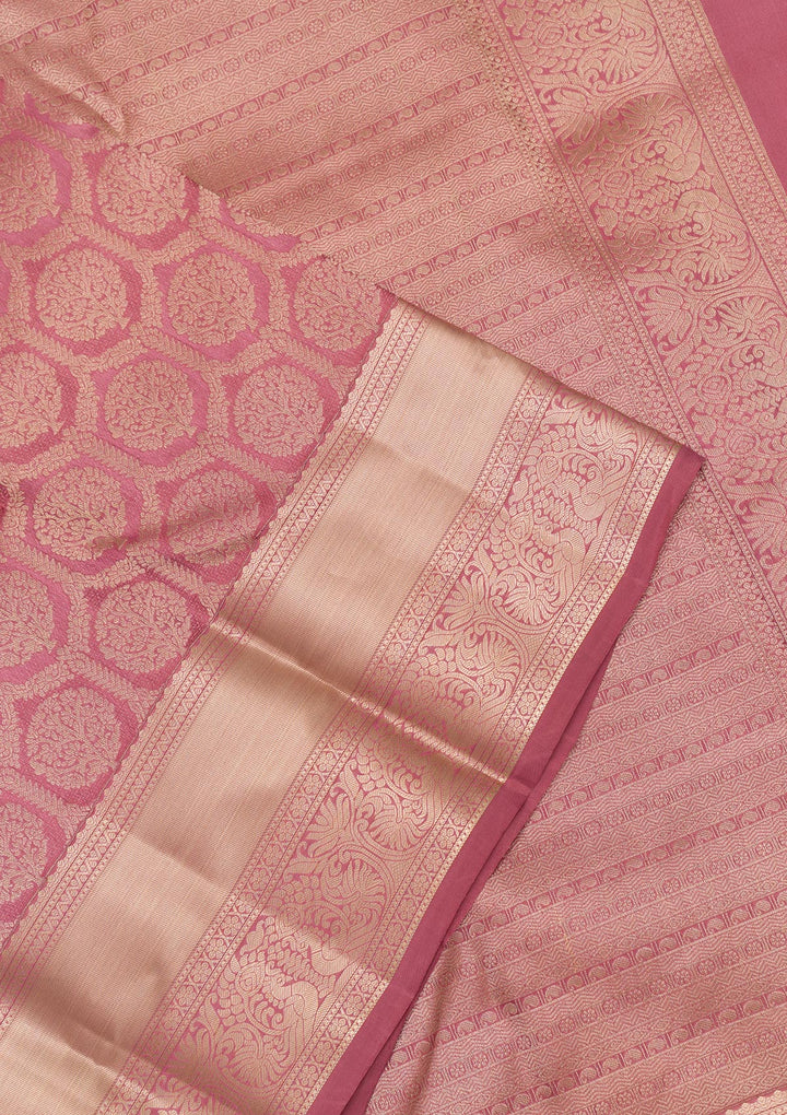 Pink Zariwork Banarasi Pure Silk Saree