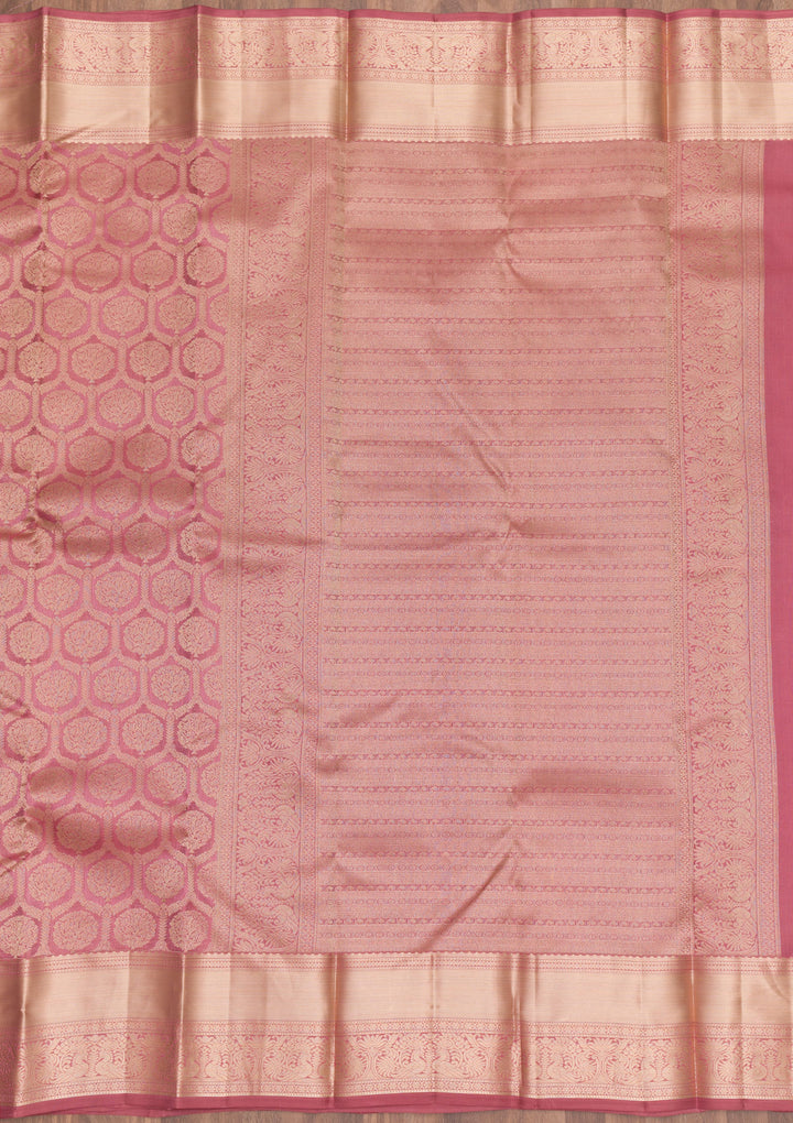 Pink Zariwork Banarasi Pure Silk Saree