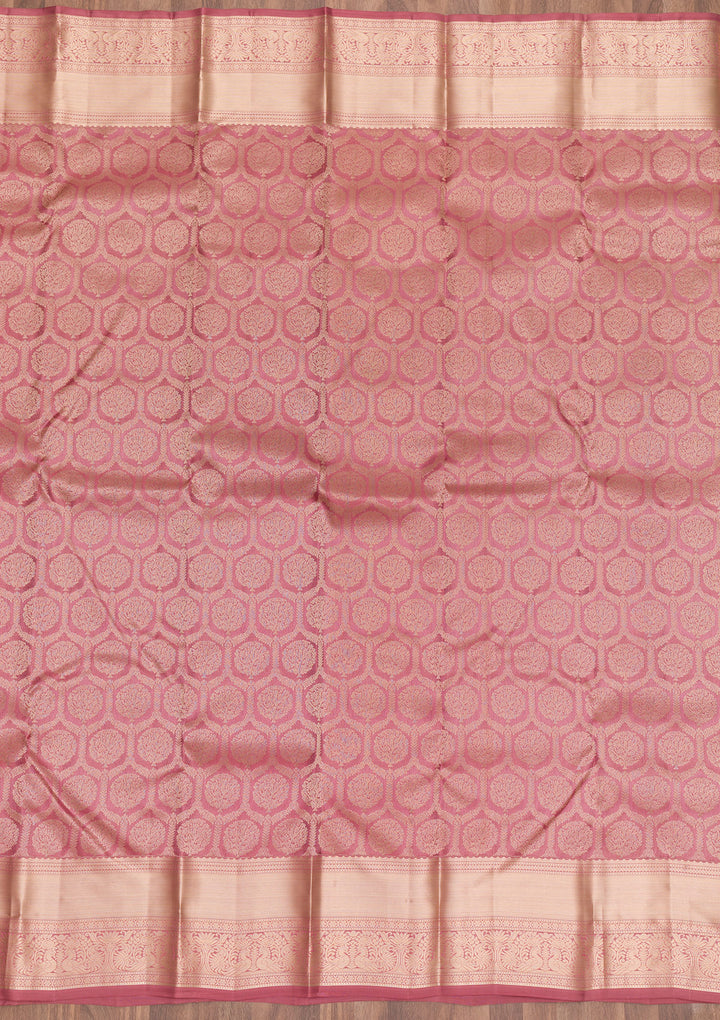 Pink Zariwork Banarasi Pure Silk Saree