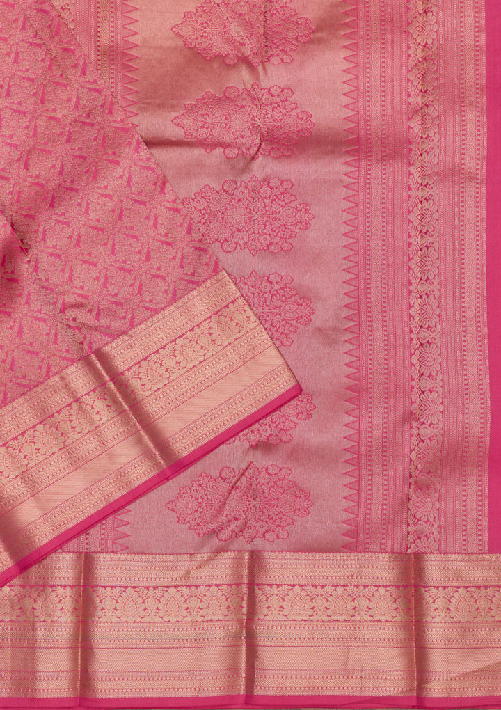Pink Zariwork Banarasi Pure Silk Saree