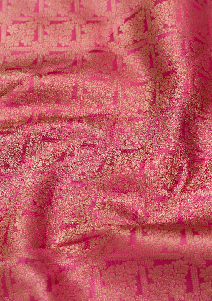 Pink Zariwork Banarasi Pure Silk Saree