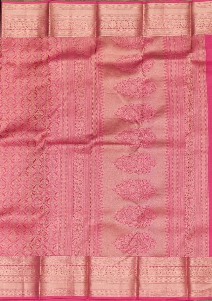 Pink Zariwork Banarasi Pure Silk Saree