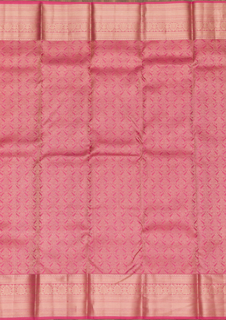 Pink Zariwork Banarasi Pure Silk Saree
