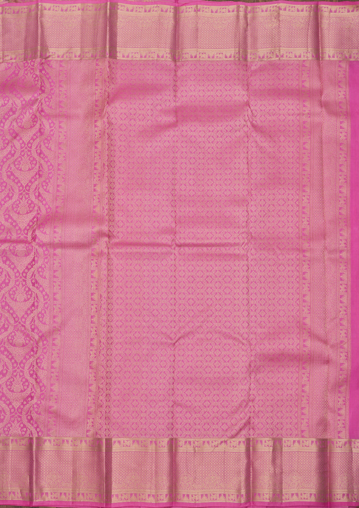 Pink Zariwork Pure Silk Saree