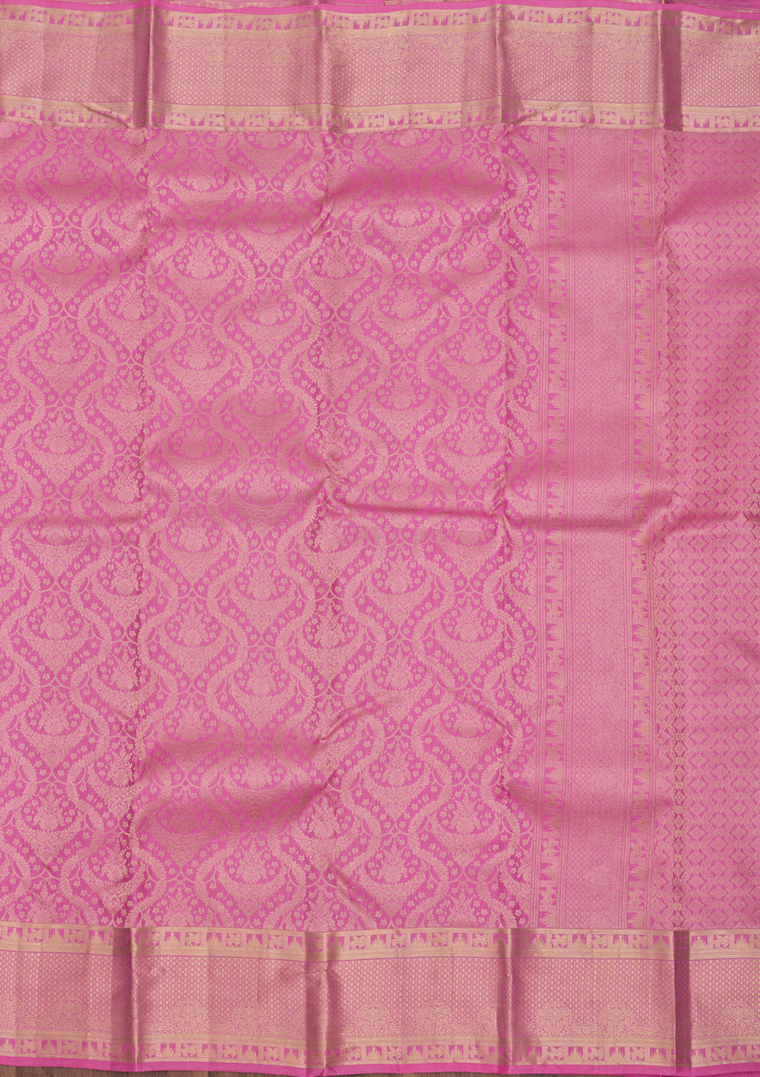 Pink Zariwork Pure Silk Saree