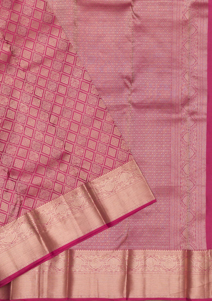Pink Zariwork Pure Silk Saree