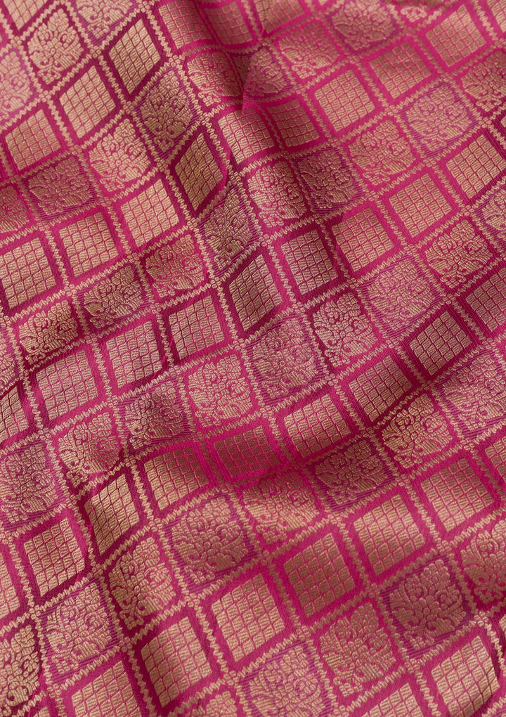 Pink Zariwork Pure Silk Saree