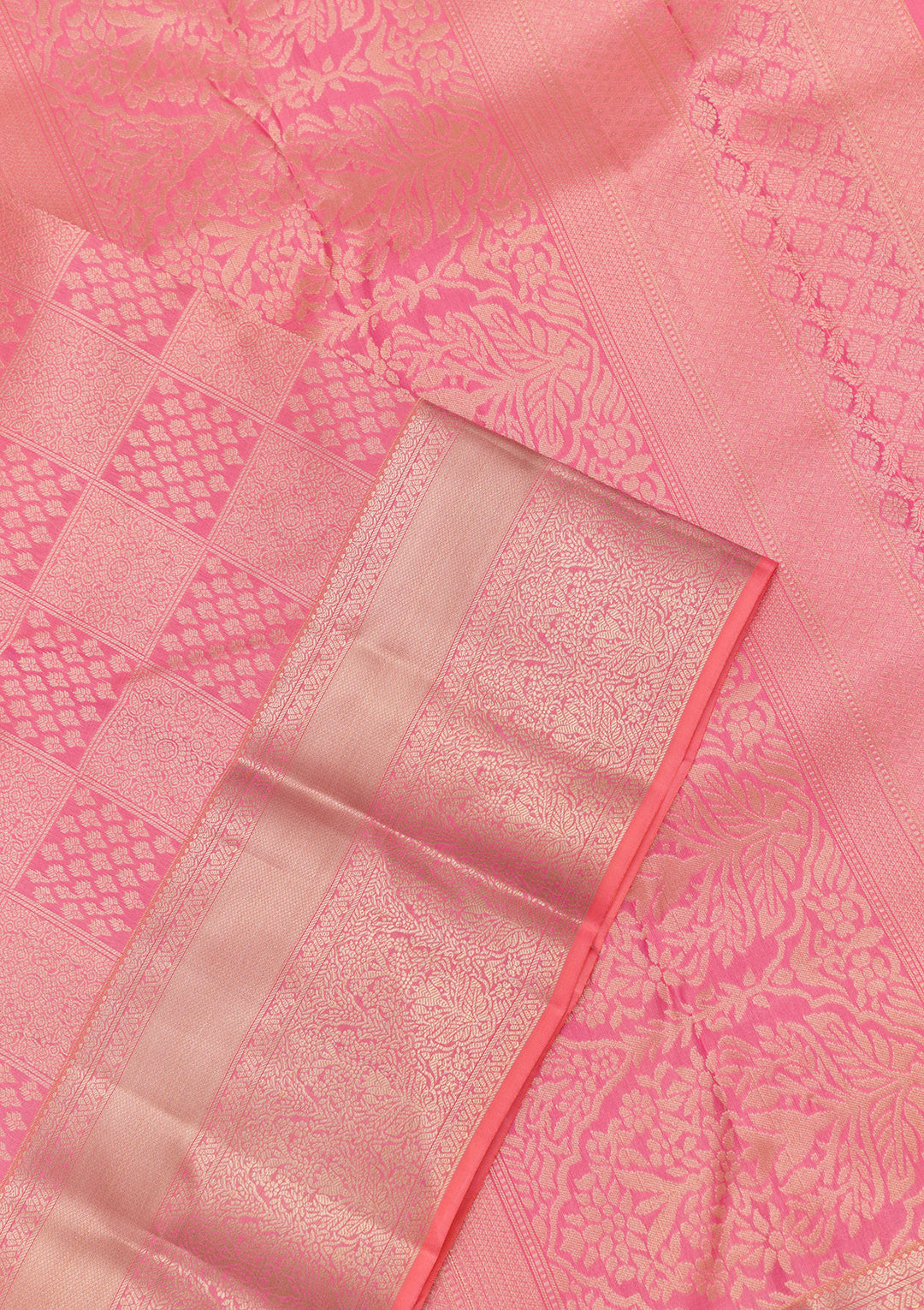 Pink Zariwork Kanjivaram Pure Silk Saree