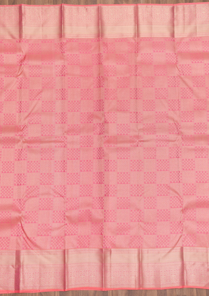 Pink Zariwork Kanjivaram Pure Silk Saree