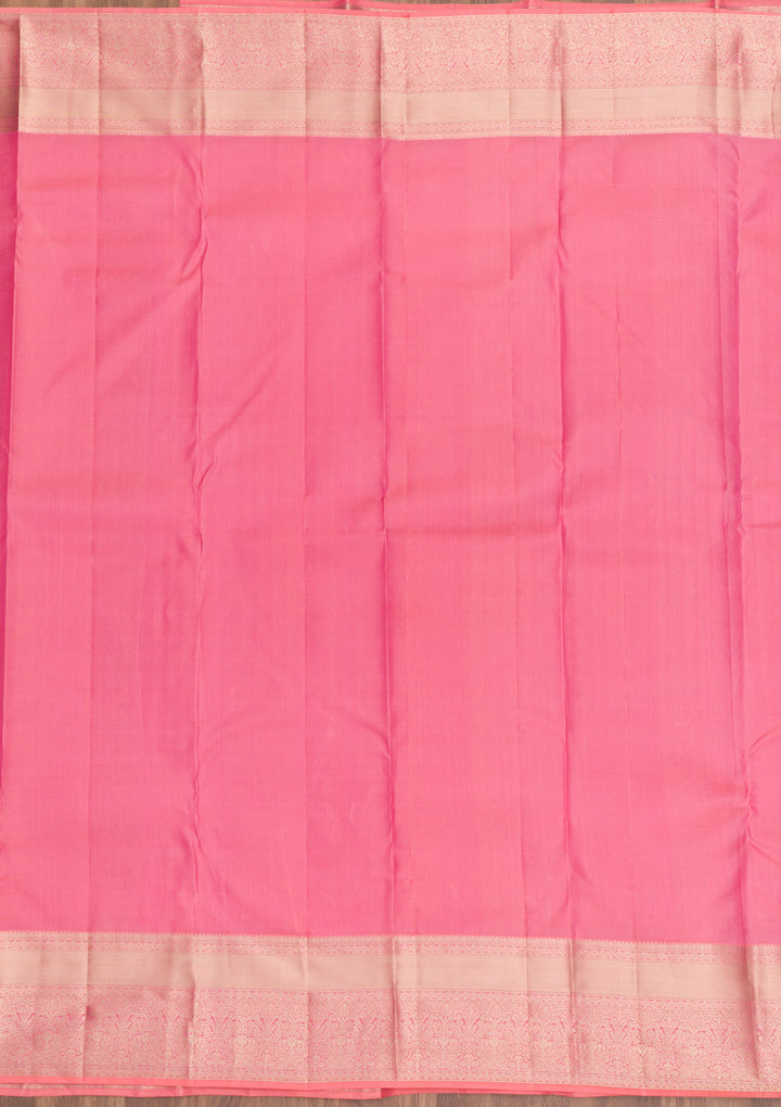 Pink Zariwork Kanjivaram Pure Silk Saree