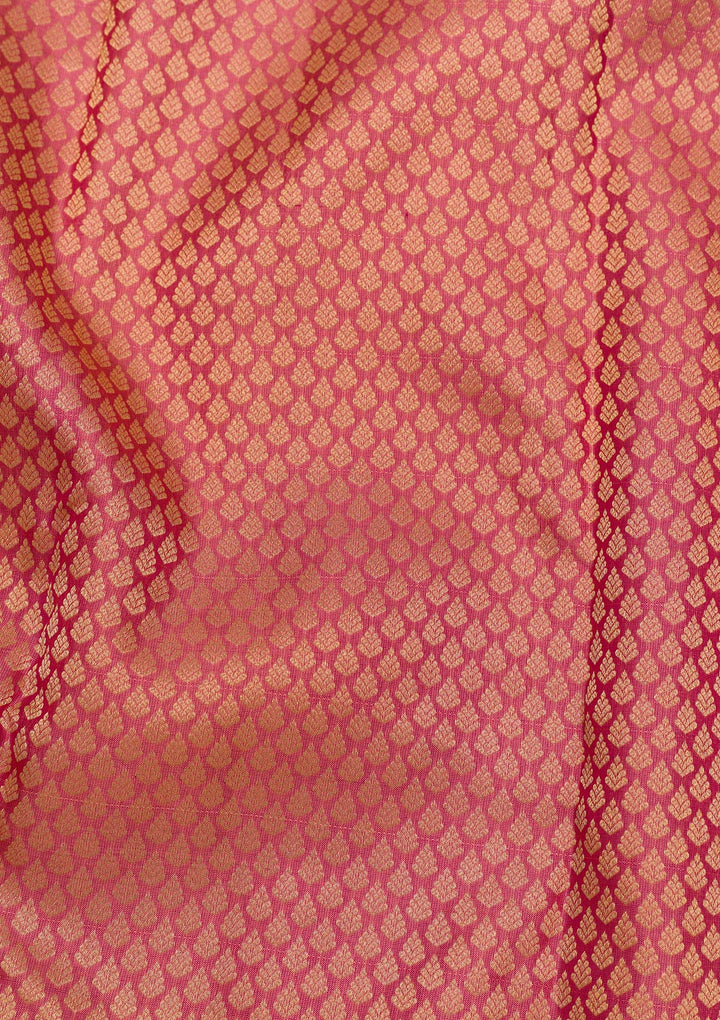 Pink Zariwork Kanjivaram Pure Silk Saree