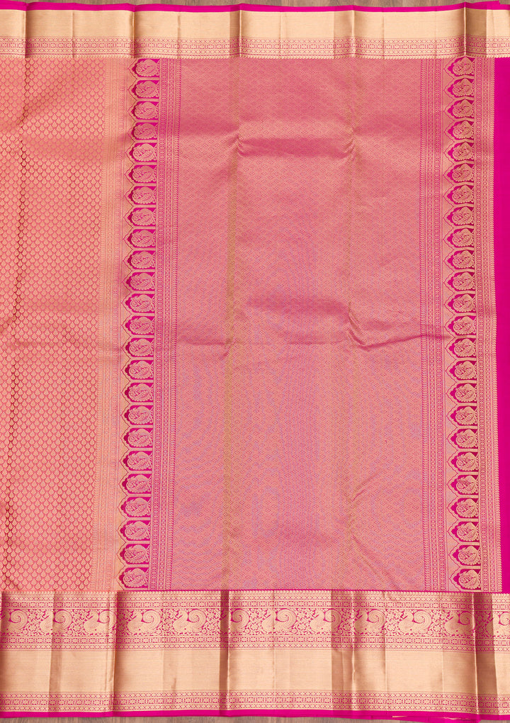 Pink Zariwork Kanjivaram Pure Silk Saree