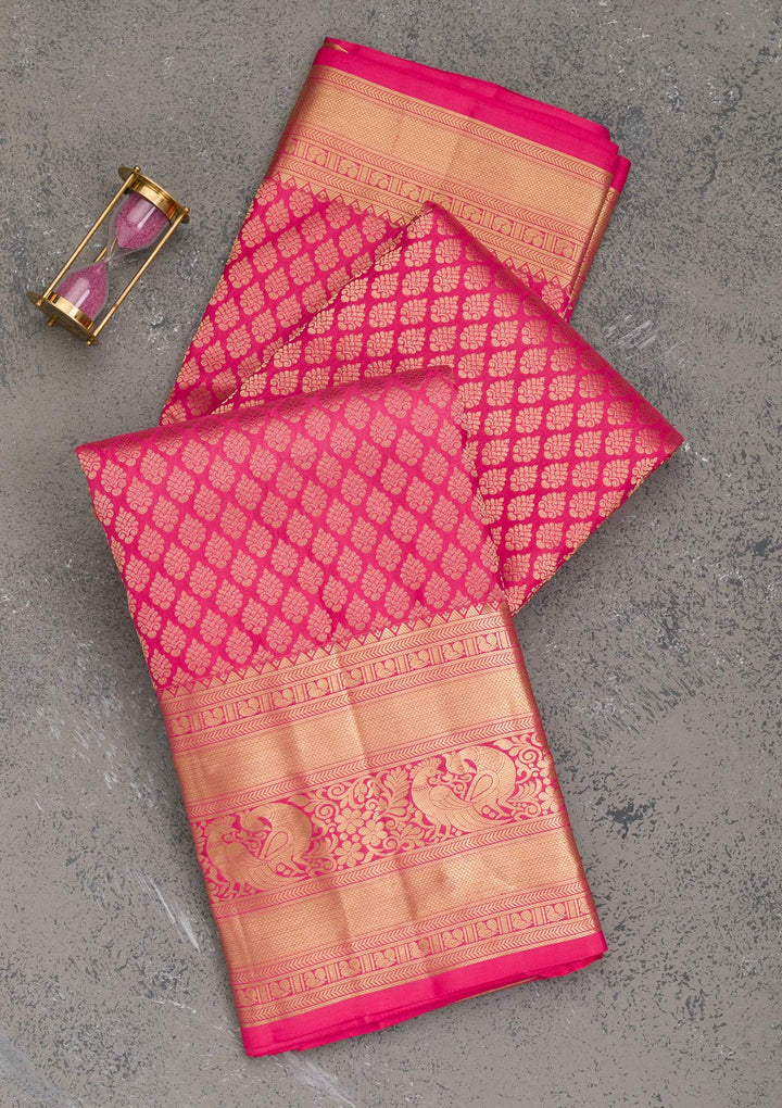 Pink Zariwork Banarasi Pure Silk Saree