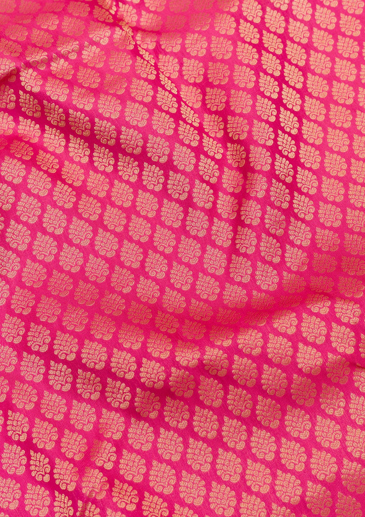 Pink Zariwork Banarasi Pure Silk Saree