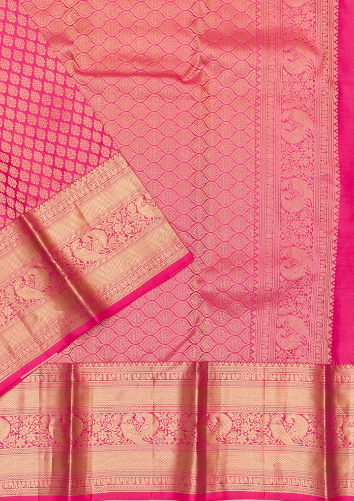 Pink Zariwork Banarasi Pure Silk Saree