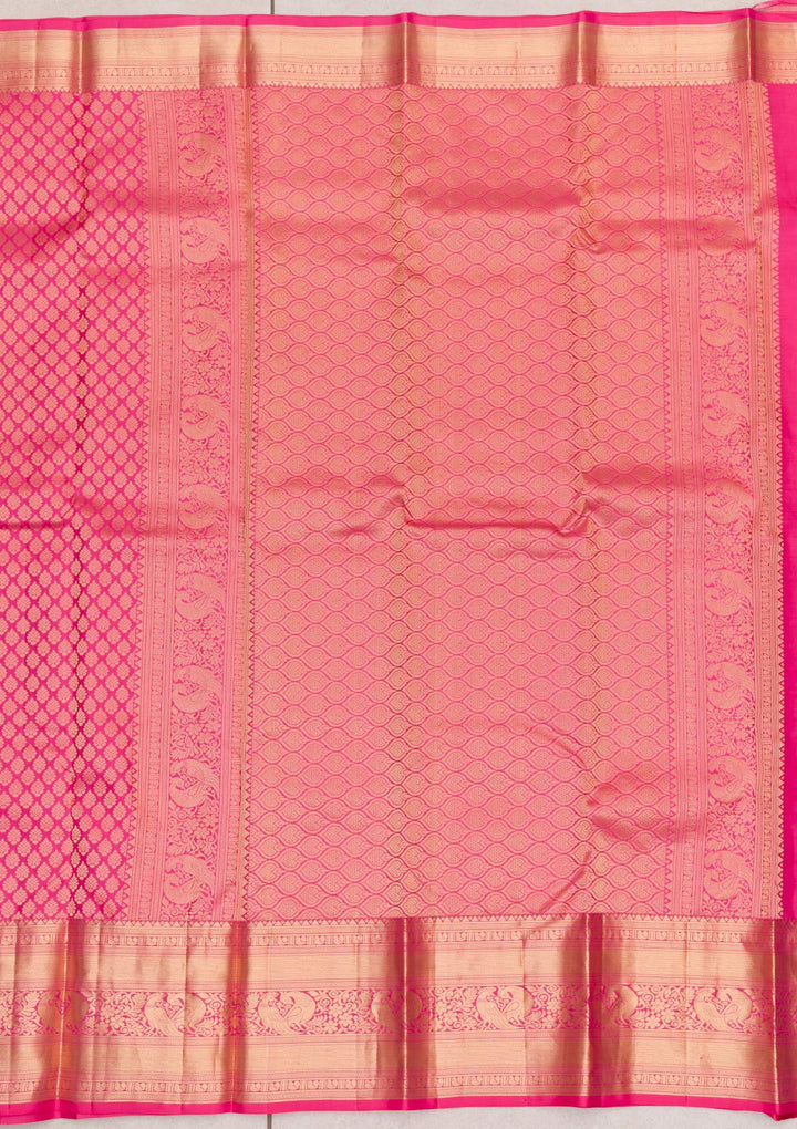 Pink Zariwork Banarasi Pure Silk Saree