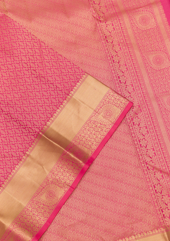 Pink Zariwork Pure Silk Saree