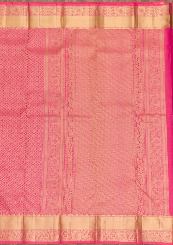Pink Zariwork Pure Silk Saree