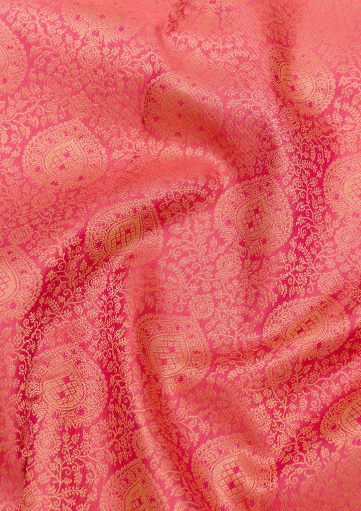 Pink Zariwork Pure Silk Saree
