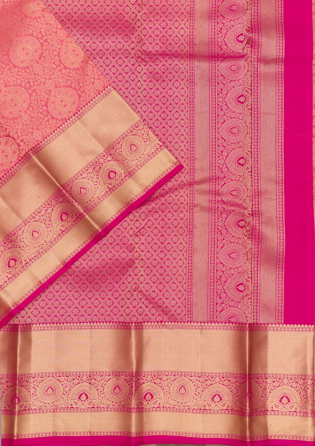 Pink Zariwork Pure Silk Saree