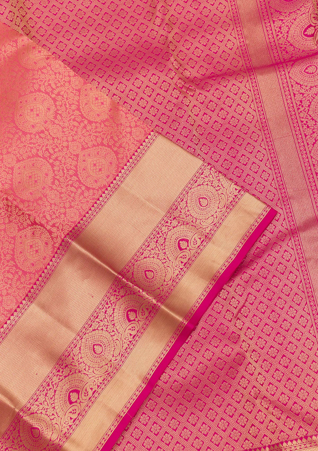 Pink Zariwork Pure Silk Saree