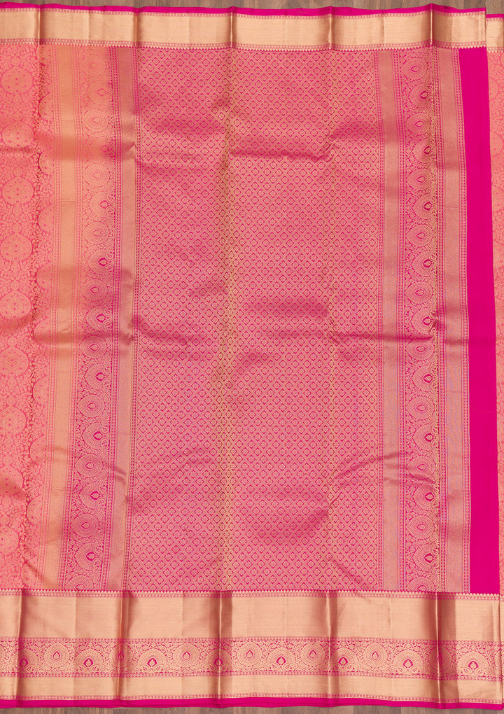Pink Zariwork Pure Silk Saree