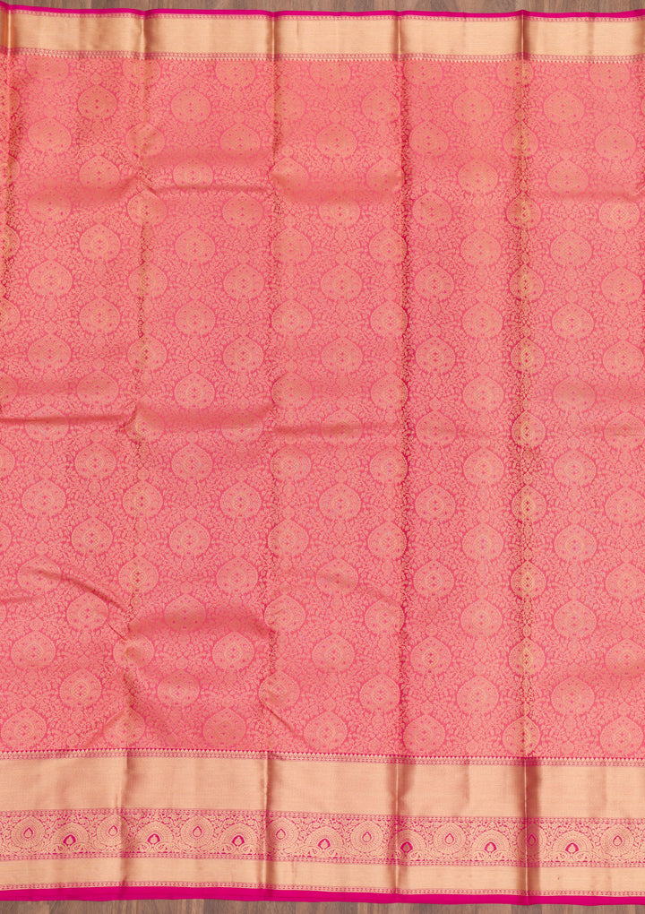 Pink Zariwork Pure Silk Saree