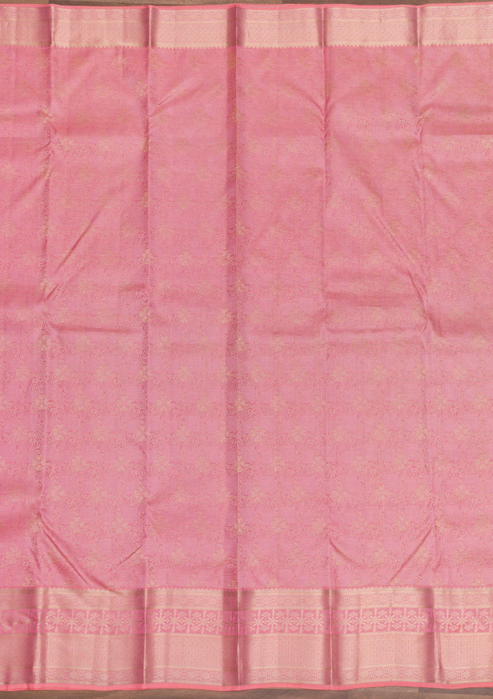Pink Zariwork Pure Silk Saree-Koskii