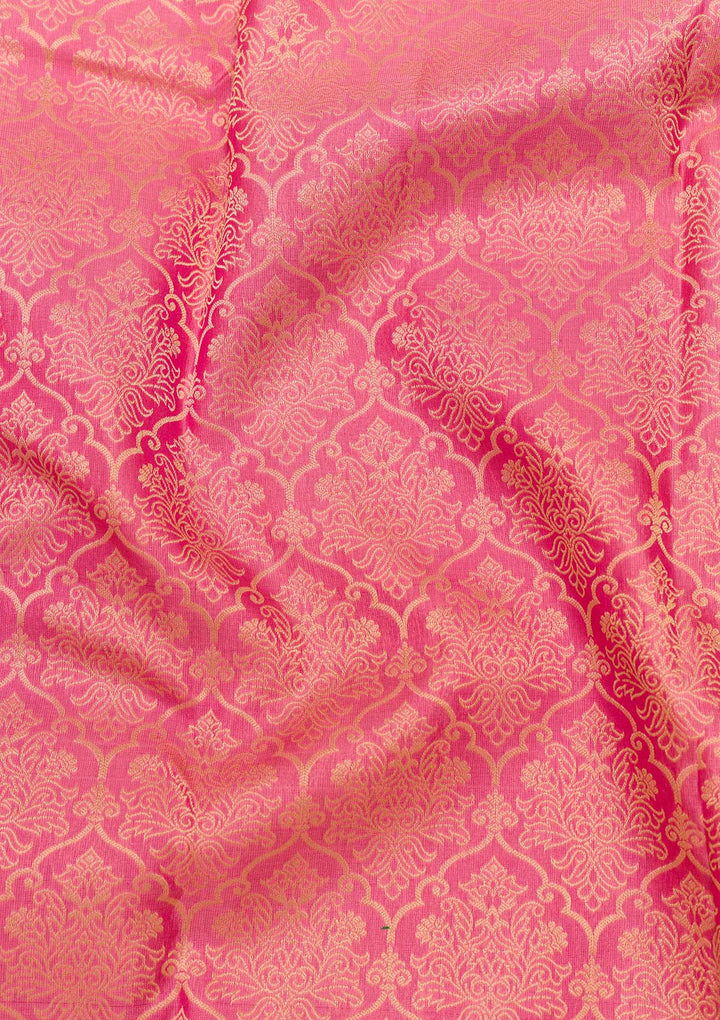 Pink Zariwork Pure Silk Saree