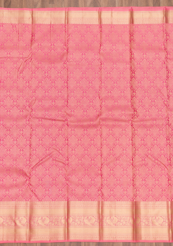 Pink Zariwork Pure Silk Saree