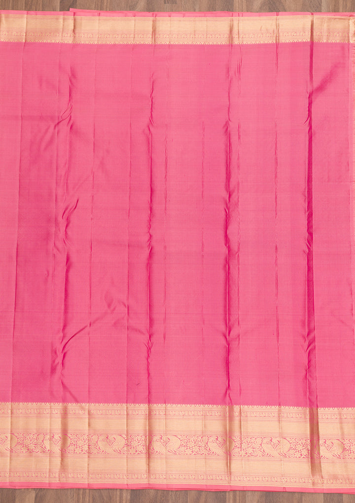 Pink Zariwork Pure Silk Saree