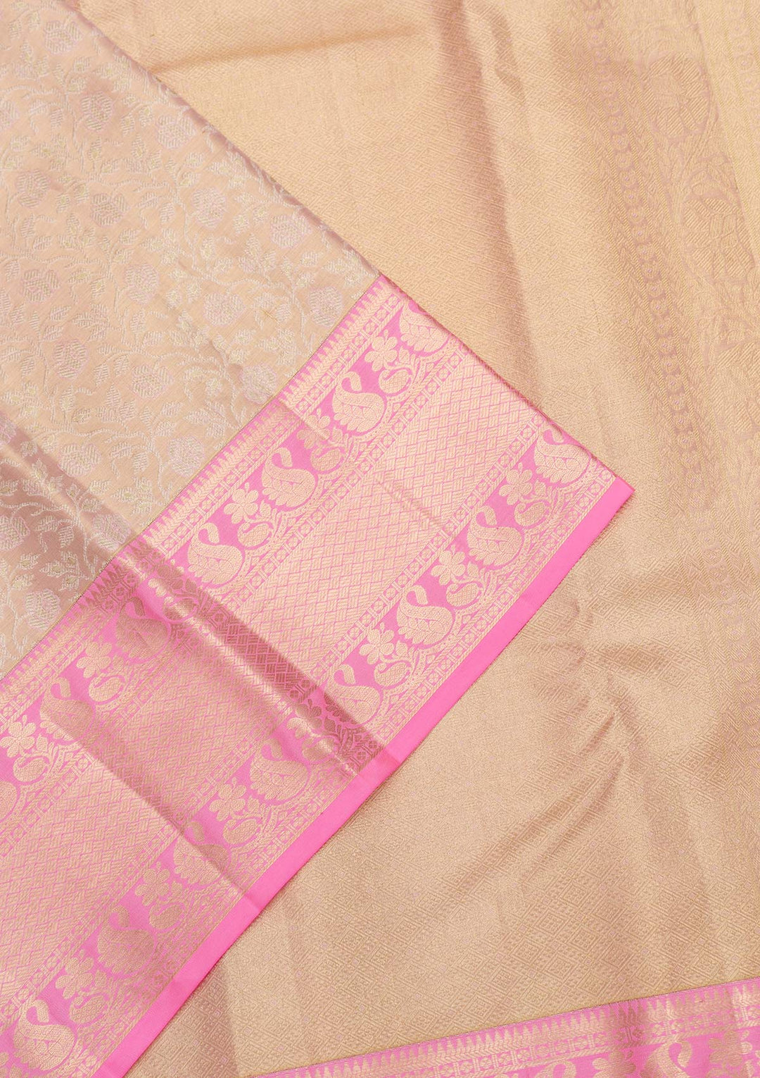 Pink Zariwork Pure Silk Saree