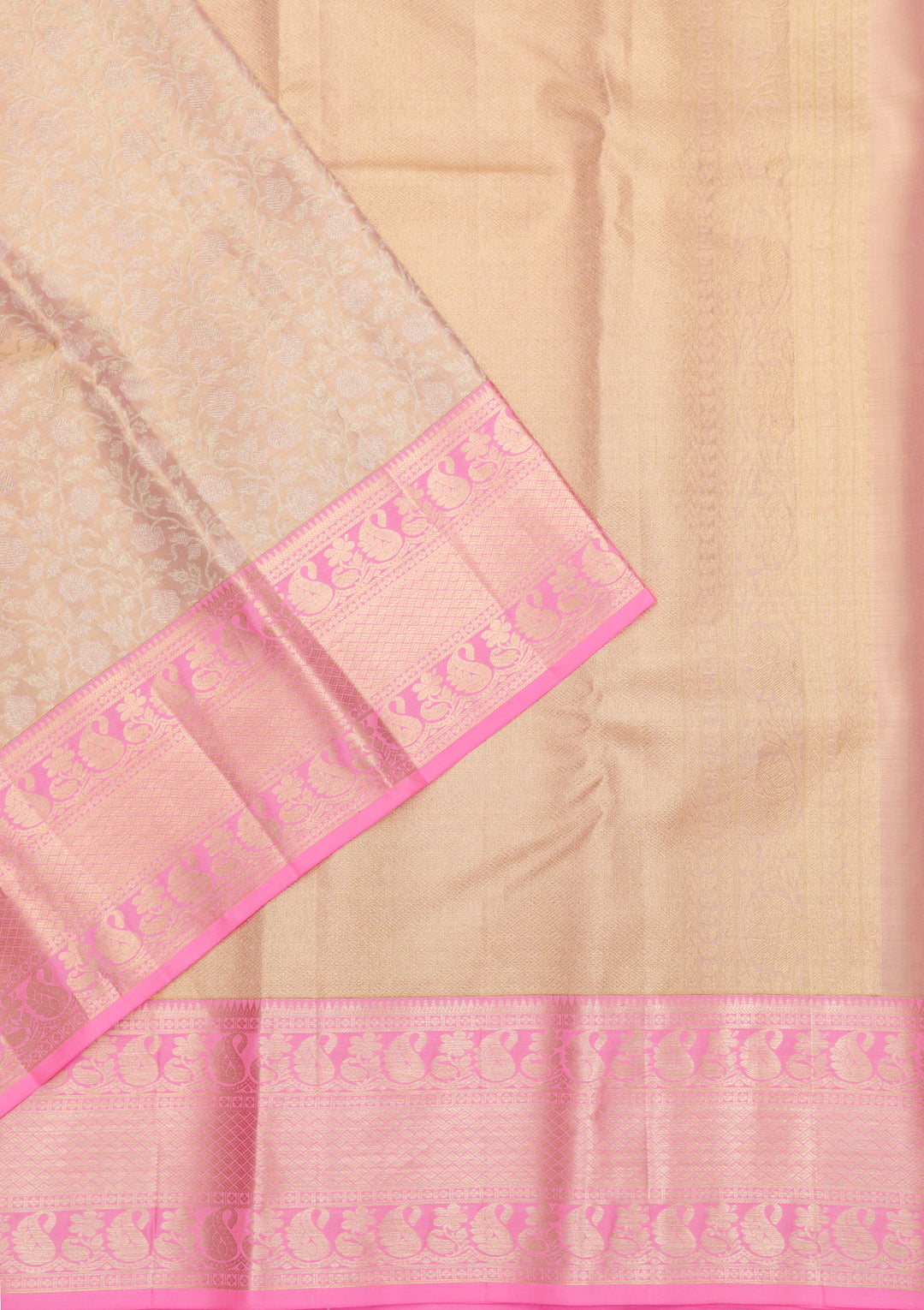 Pink Zariwork Pure Silk Saree