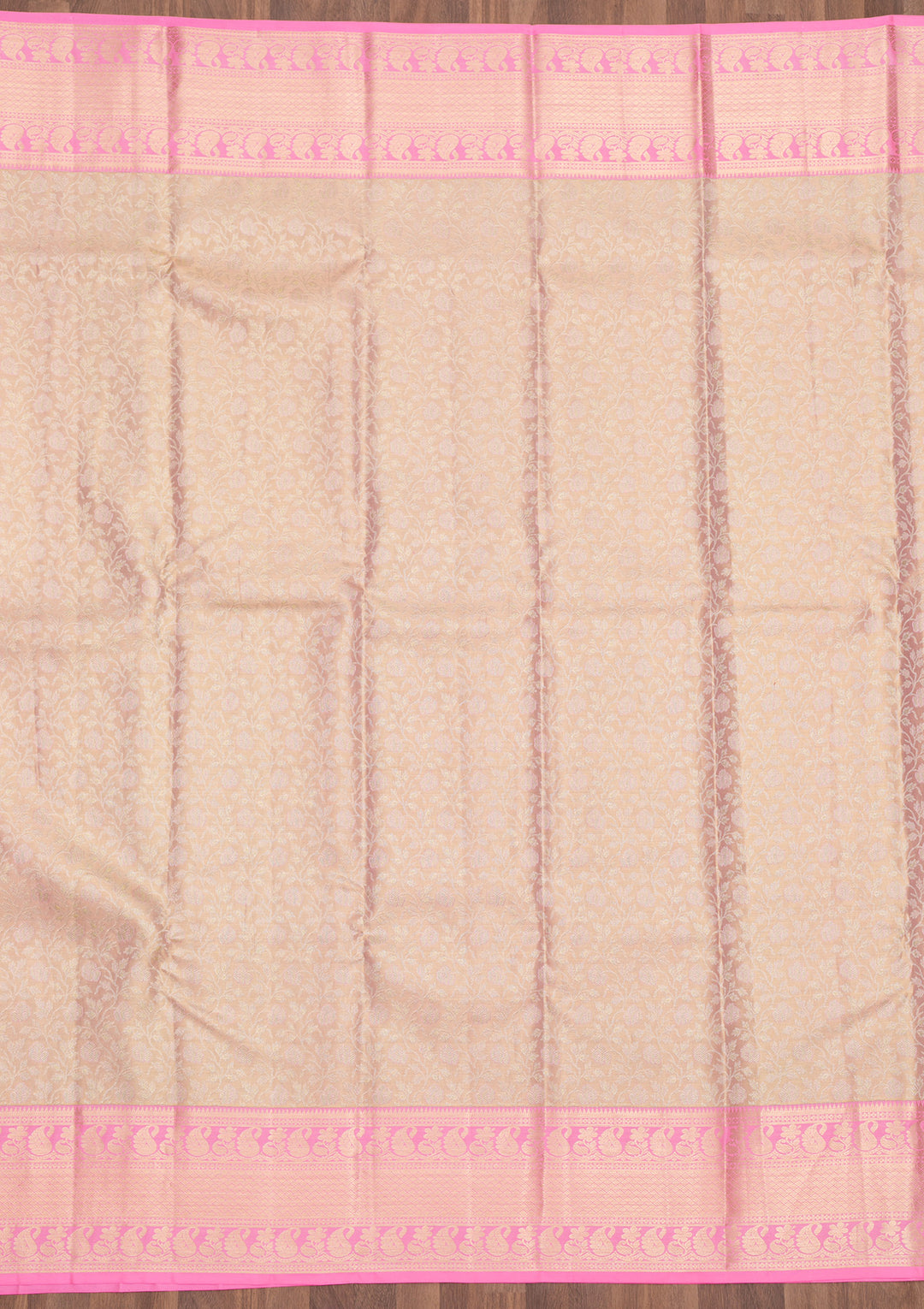 Pink Zariwork Pure Silk Saree