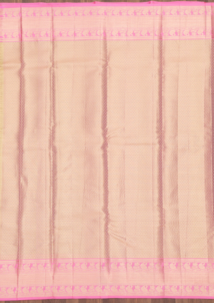Pink Zariwork Pure Silk Saree